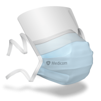 Leptrex® SafeMask® SofSkin® fog-free medical mask with visor - Tie-on