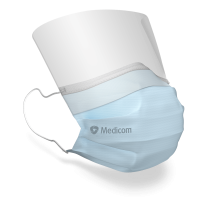 Leptrex® SafeMask® SofSkin fog-free medical mask with visor - earloops