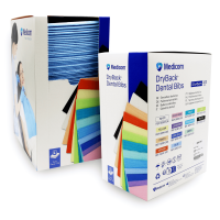 Leptrex® DryBack® Dental Bibs in dispenser